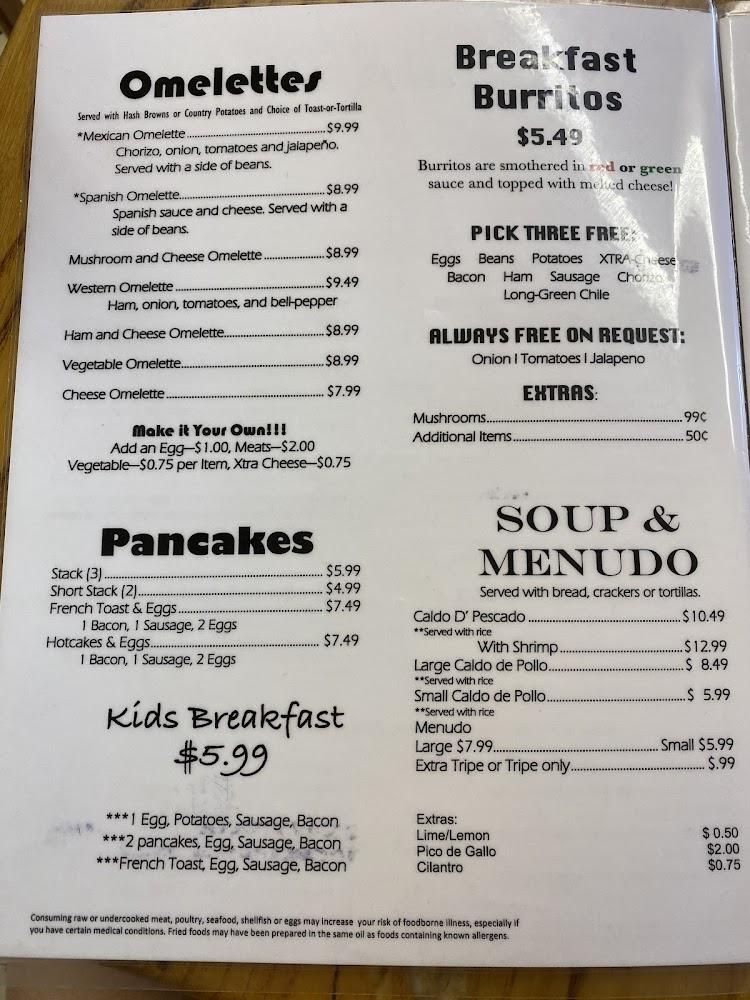 La Escondida Cafe Menu image 1