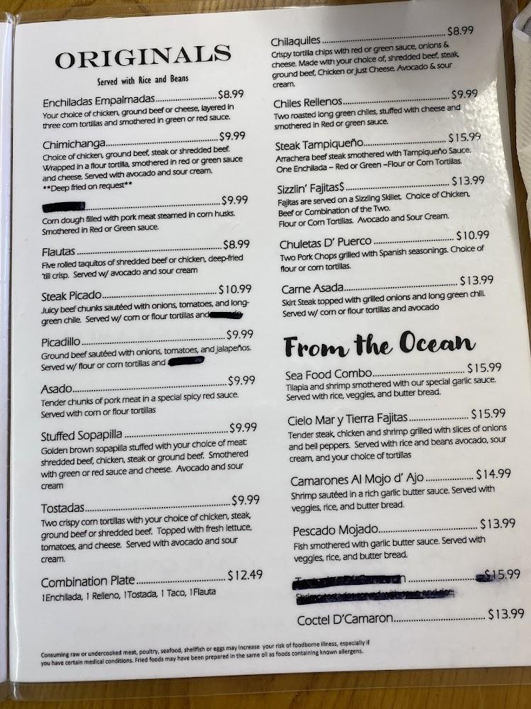 La Escondida Cafe Menu image 2